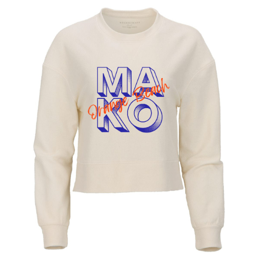Stacked Makos- Boxy Cropped Long Sleeve