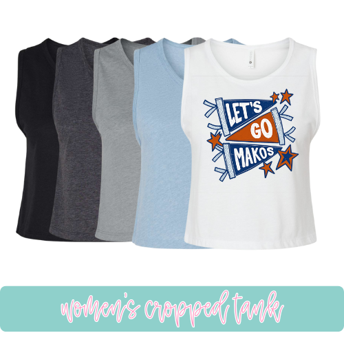 Lets Go Makos- Cropped Tank