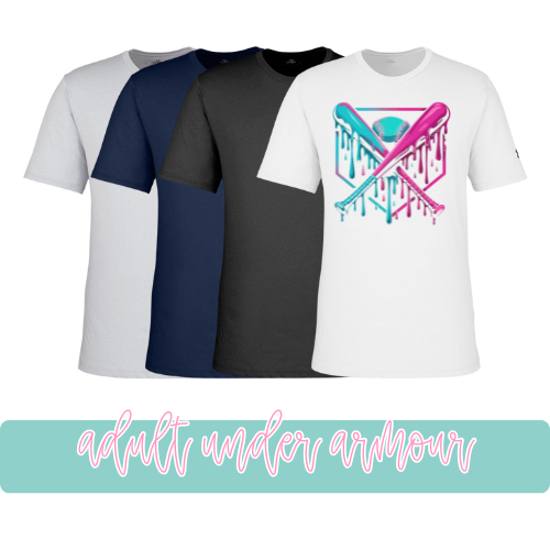 Blue Pink Baseball Drip- UA
