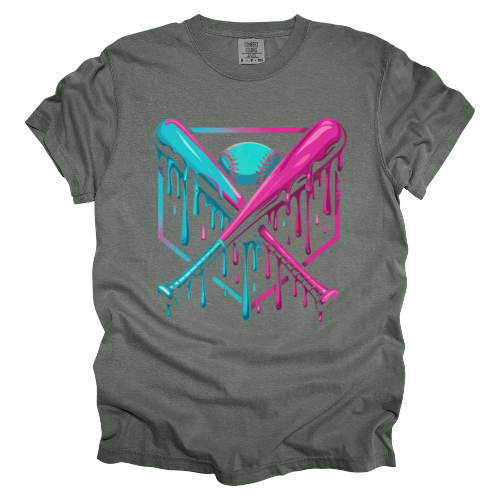 YOUTH Pink/Blue Drip Comfort Color & Gildan- Different Color Options