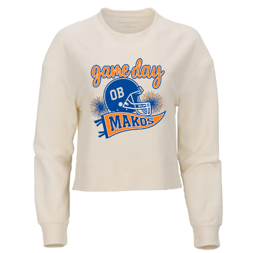 Makos Game Day- Boxy Cropped Long Sleeve