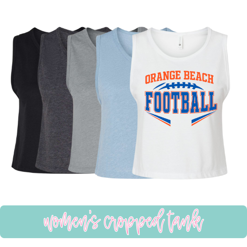 Orange Beach Football- Cropped Tank