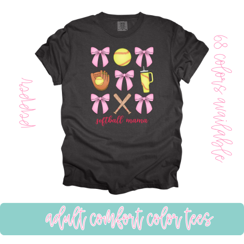 Softball Mama Collage Comfort Color