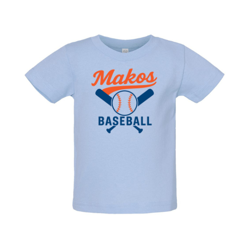 Makos Baseball Toddler Tee (different colors available)