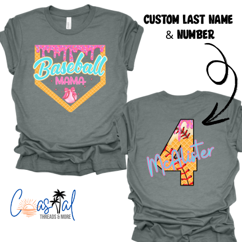 Personalized Baseball Drip Shirt (Any Name)