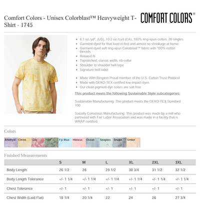 Makos Baseball- Colorblast Comfort Colors Adult